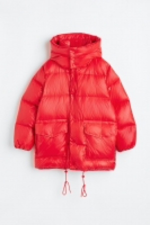Hooded down jacket