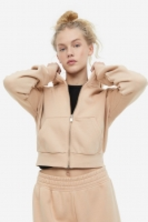 HM  Cropped zip-through hoodie