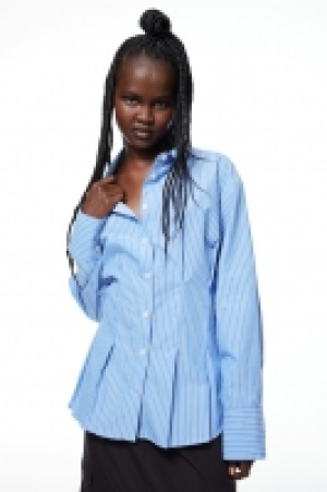 Tapered-waist poplin shirt