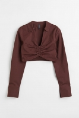 Cropped gathered shirt