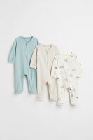 HM  3-pack zip-up pyjamas