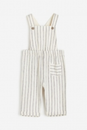 Linen-blend dungarees