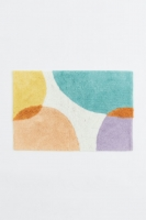 Block-coloured bath mat