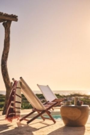 Jacquard-weave cotton blanket