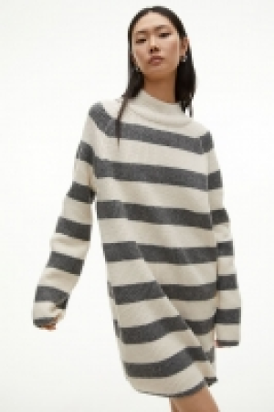 Rib-knit turtleneck dress