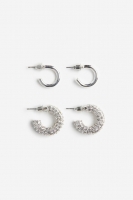 HM  2 pairs hoop earrings
