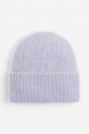 Rib-knit wool-blend hat