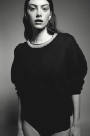 Rhinestone-embellished jumper