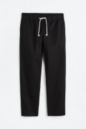 Regular Fit Cotton twill pull-on trousers