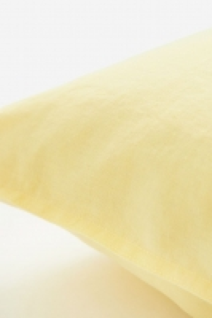 Washed linen-blend pillowcase