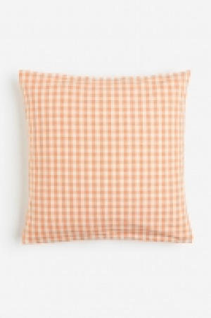 Checked cushion cover