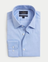 Marks and Spencer M&s Sartorial Tailored Fit Cotton Rich Stretch Shirt