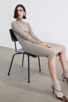 HM  Rib-knit turtleneck dress