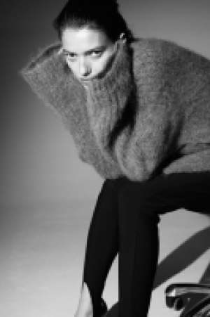 Mohair-blend turtleneck jumper