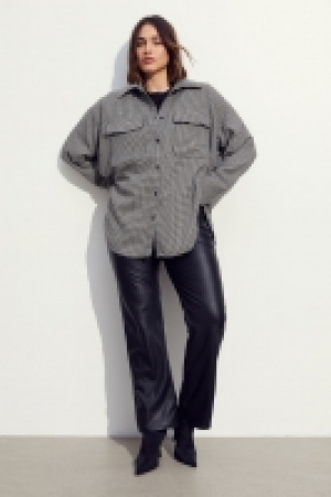 Oversized twill shacket