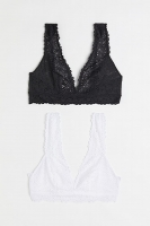 2-pack soft lace bras