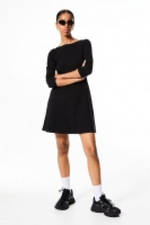 Flared-skirt jersey dress