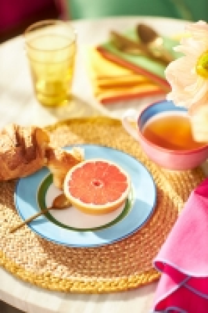 Round jute table mat