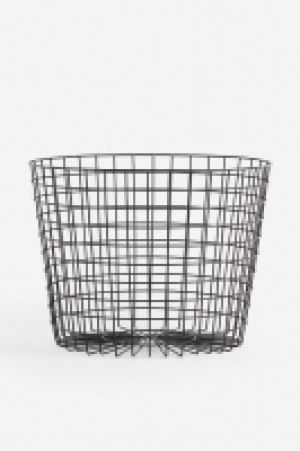 Metal storage basket