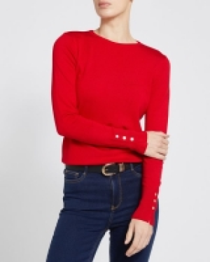 Dunnes Stores  Crew Neck Button Detail Jumper