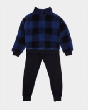 Check Half-Zip Pyjamas (7-14 years)