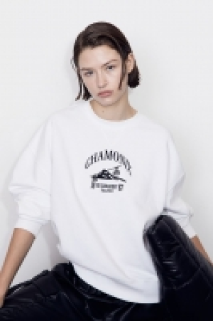 Oversized motif-detail sweatshirt
