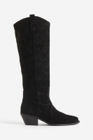 HM  Knee-high suede cowboy boots
