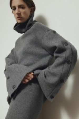 Wool polo-neck jumper