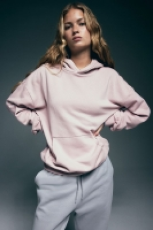 Oversized washed-look hoodie
