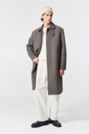 Loose Fit Wool-blend car coat