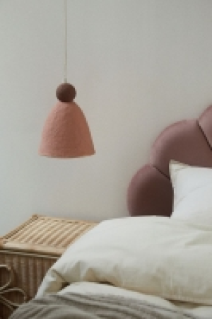 Papier-maché pendant light