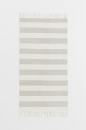 Striped cotton rug