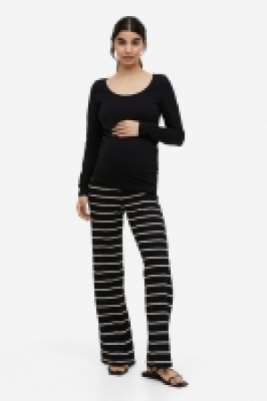 MAMA Ribbed jersey trousers