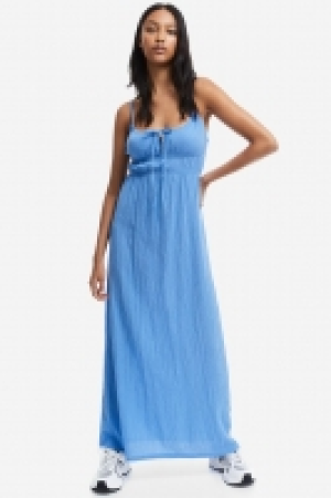 Crinkled tie-detail dress
