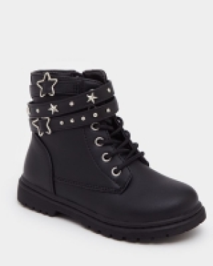 Star Stud Lace Up Boots (Size 8-2)