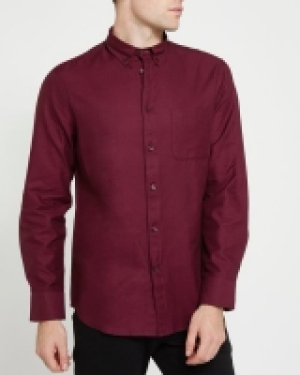 Regular Fit Long-Sleeved Oxford Solid Shirt