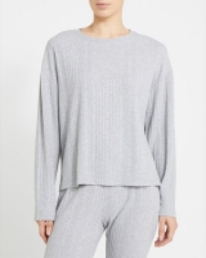 Ribbed Long-Sleeved Pyjama Top
