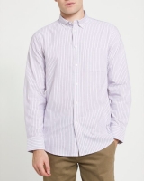 Dunnes Stores  Regular Fit Long-Sleeved Oxford Stripe Shirt