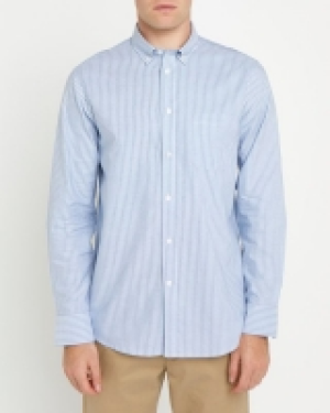 Dunnes Stores  Regular Fit Long-Sleeved Striped Oxford Shirt
