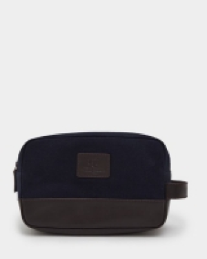 Paul Costelloe Living Canvas And Leather Wash Bag