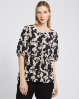 Dunnes Stores  Carolyn Donnelly The Edit Gathered Waist Printed Top