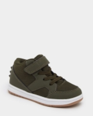Khaki Dino High Top Trainers (4 Infant-10)