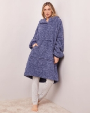 Denim Marl Hooded Blanket