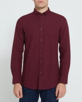 Dunnes Stores  Slim Fit Long-Sleeved Oxford Print Shirt