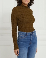 Dunnes Stores  Gallery Crinkle Textured Long-Sleeved Top