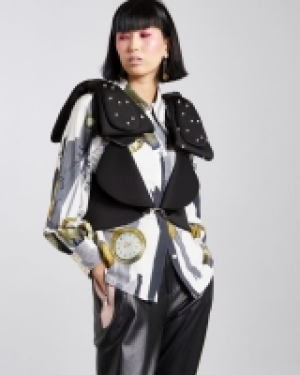 Joanne Hynes Neoprene Studded Bow Waistcoat