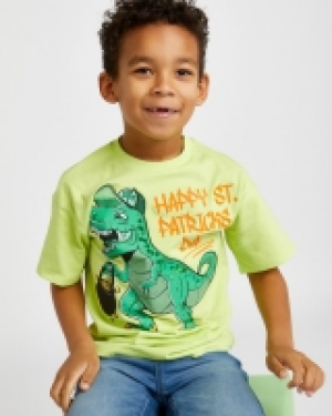 St Patricks Day Dinosaur T-Shirt (3-14 Years)