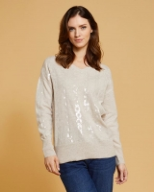 Paul Costelloe Living Studio Sequin Merino Wool Jumper