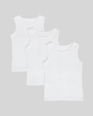Dunnes Stores  Boys Thermal Sleeveless Vest - Pack of 3 (2-14 Years)