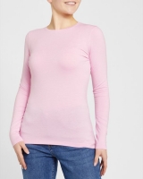 Dunnes Stores  Long-Sleeved Stretch Crew Neck Top
